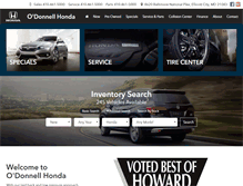 Tablet Screenshot of odonnellhonda.com